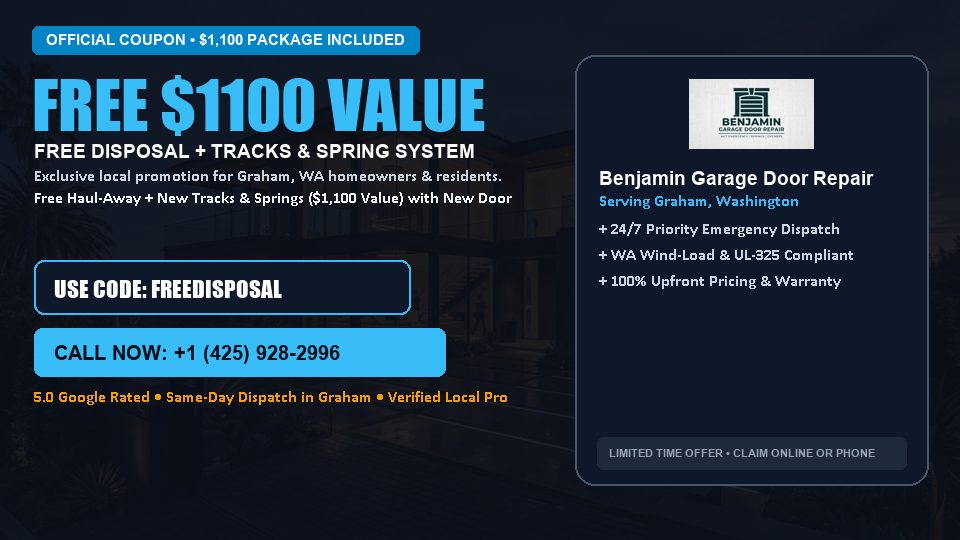 Benjamin Garage Door Repair FREE Haul-Away & Heavy-Duty Tracks with New Door